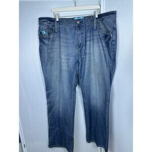 Vintage Y2K Enyce Baggy Skater Jeans Size 44x34 Denim LOGO BLUE  Grunge